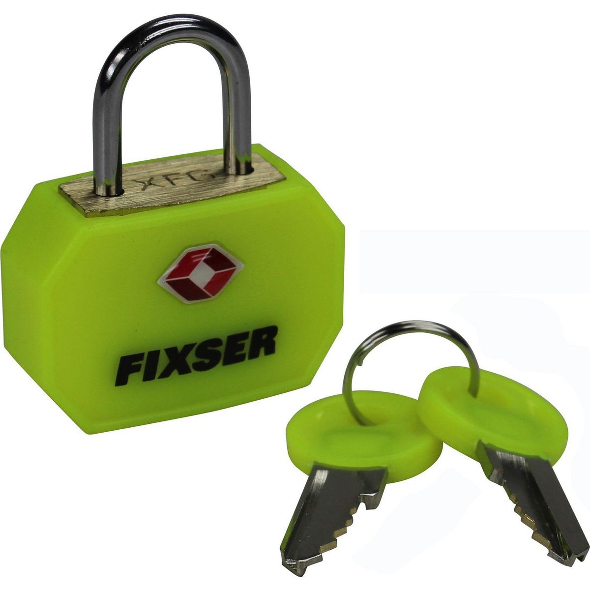 FIXSER - Candado con Llave TSA Fixser Amarillo