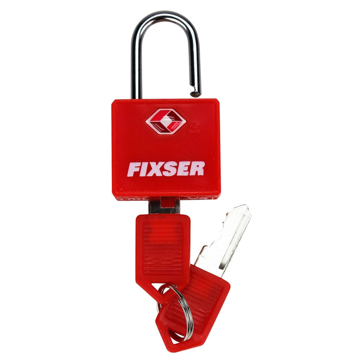 FIXSER - Candado con Llave TSA Fixser Rojo
