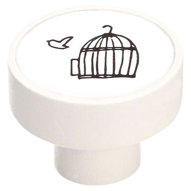 Tirador de Perilla Madera Jaula 36 mm.