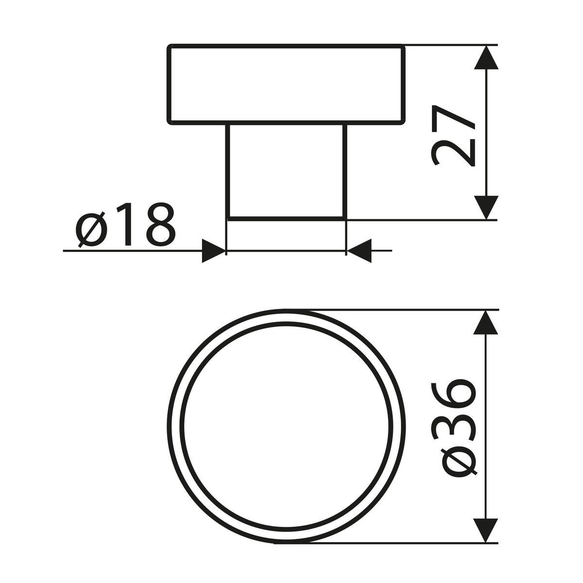 FIXSER - Jalador de Perilla Madera Jaula 36 mm