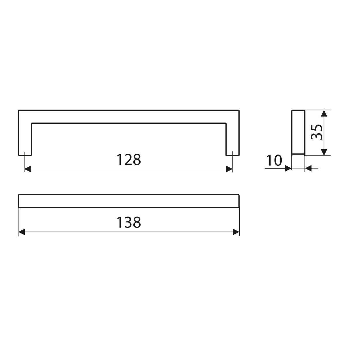 FIXSER - Jalador de Asa Níquel Cepillado 128 mm
