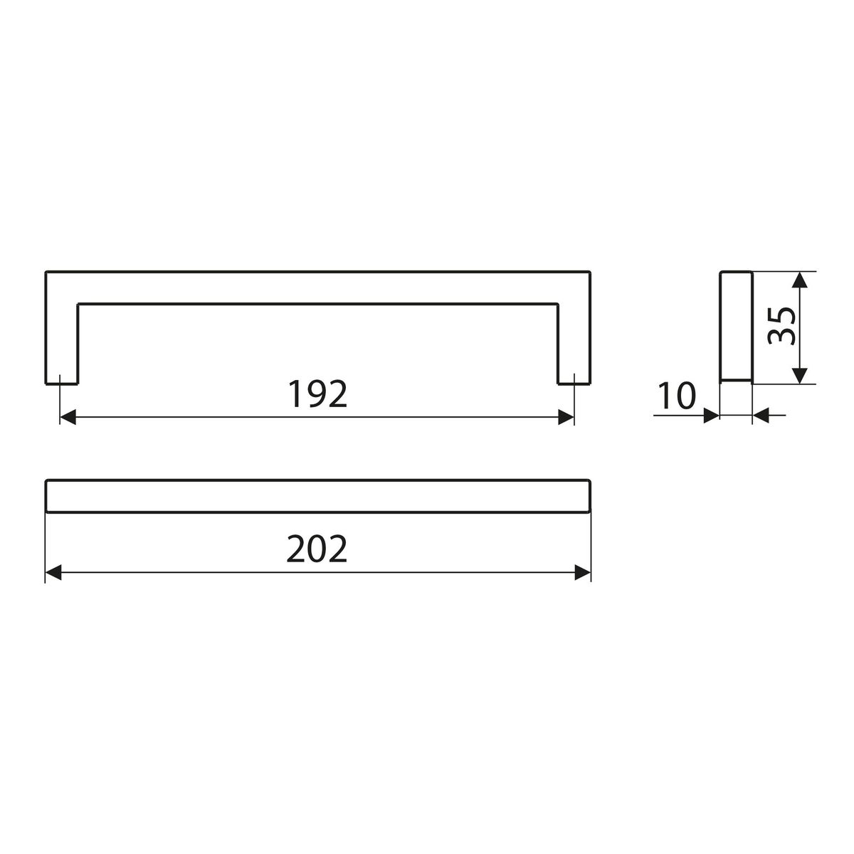 FIXSER - Jalador de Asa Inoxidable Níquel Cepillado 192 mm