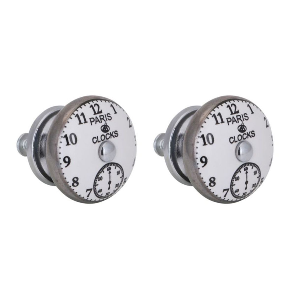 VIDHI - Jalador Perilla 38 mm Porcelana Reloj x2 Unidades