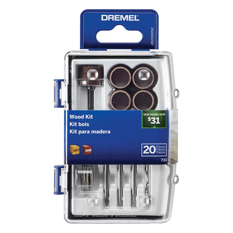 DREMEL - Kit 20 accesorios para madera Dremel