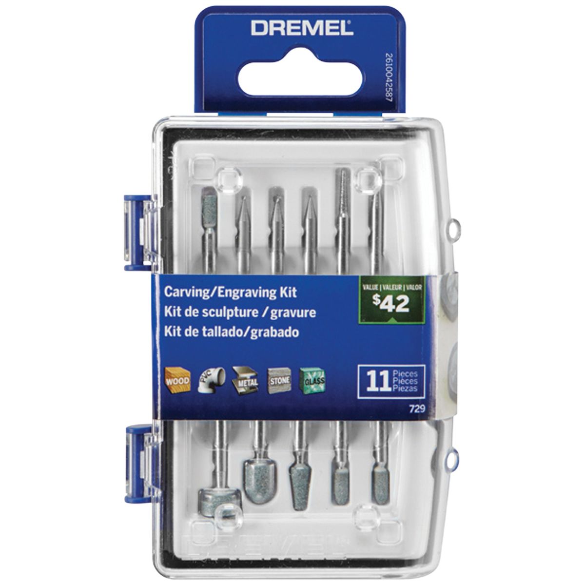 DREMEL - Kit 11 accesorios tallado/grabado