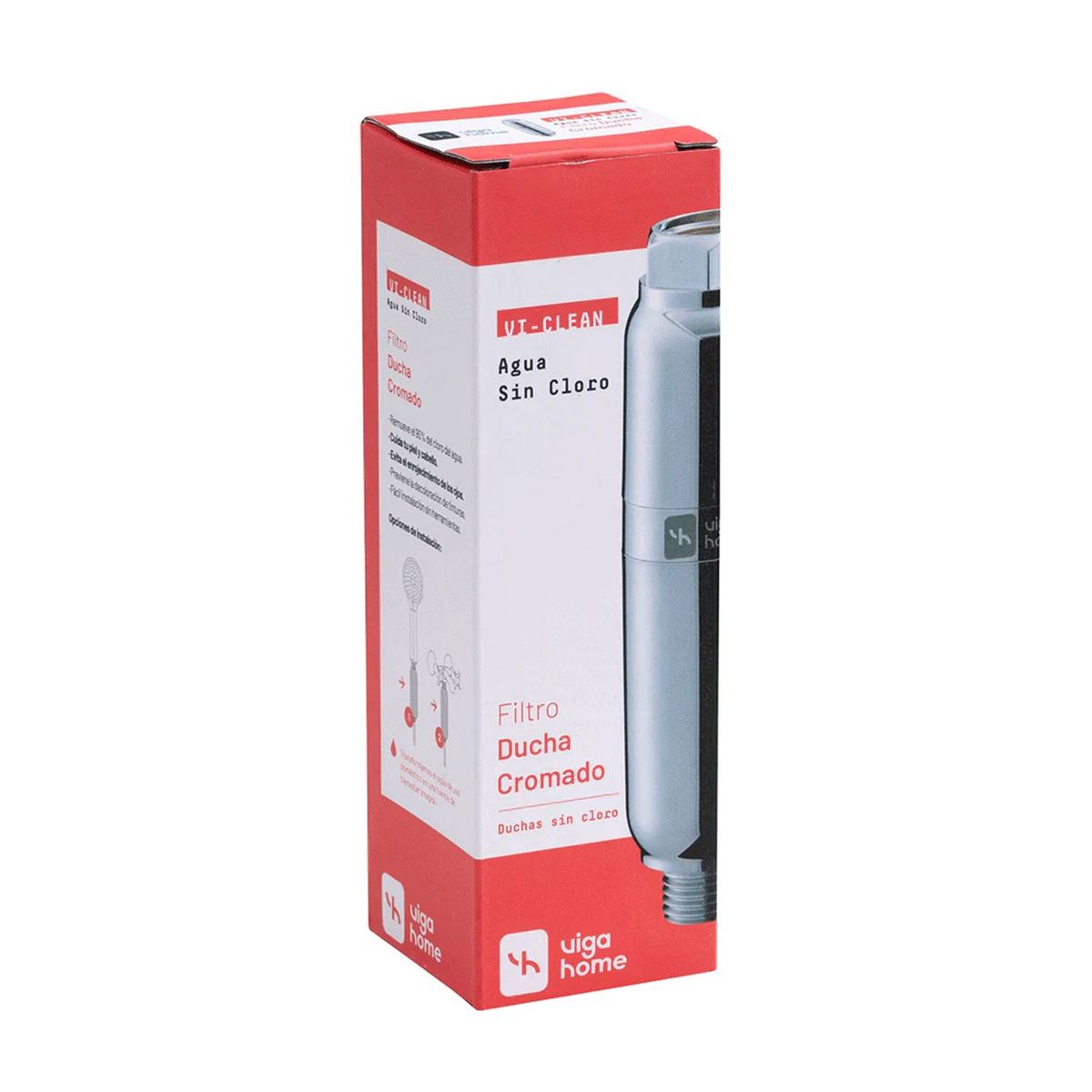 VIGAHOME - Filtro para Ducha Plateado 1/2''