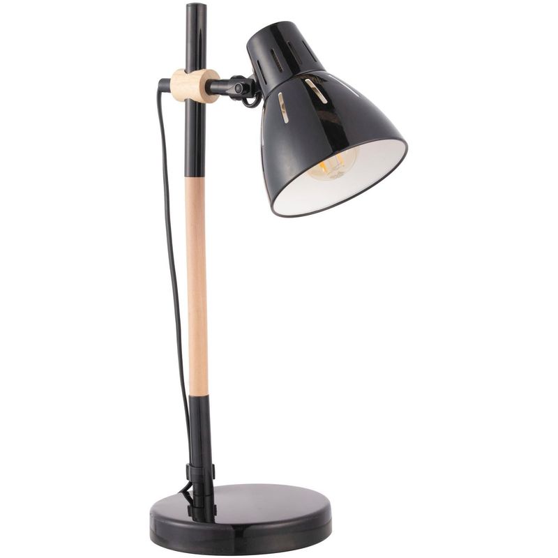 JUST HOME COLLECTION - Lámpara de Escritorio 1L E27 Negro Philips