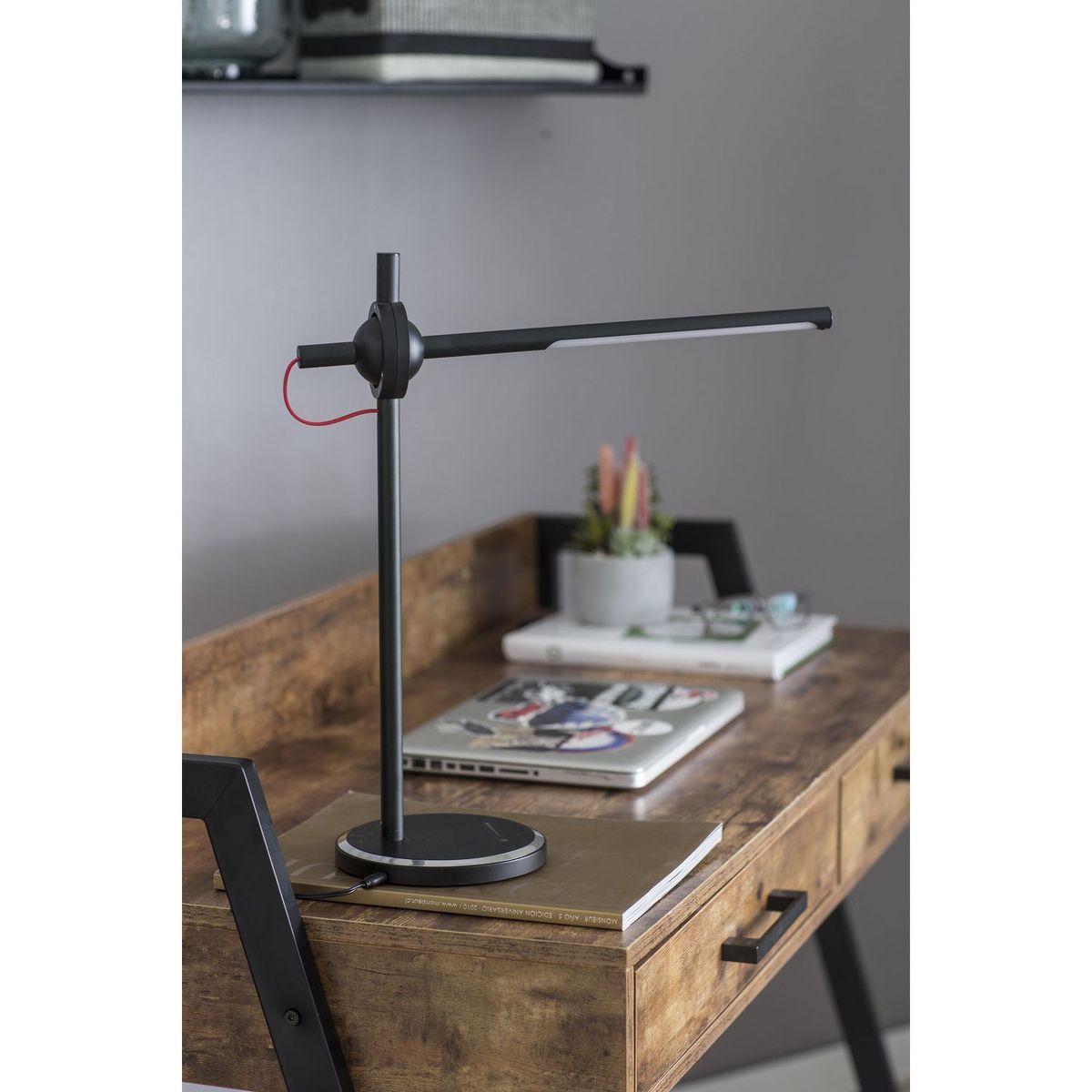 JUST HOME COLLECTION - Lámpara de Escritorio LED Albert Negra