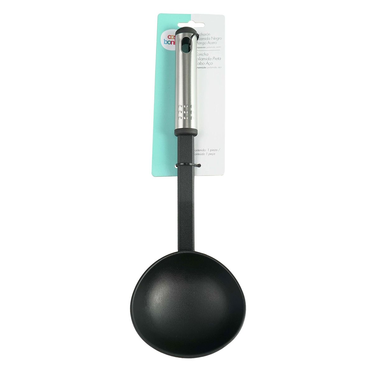 CASA BONITA - Cucharón Nylon Negro