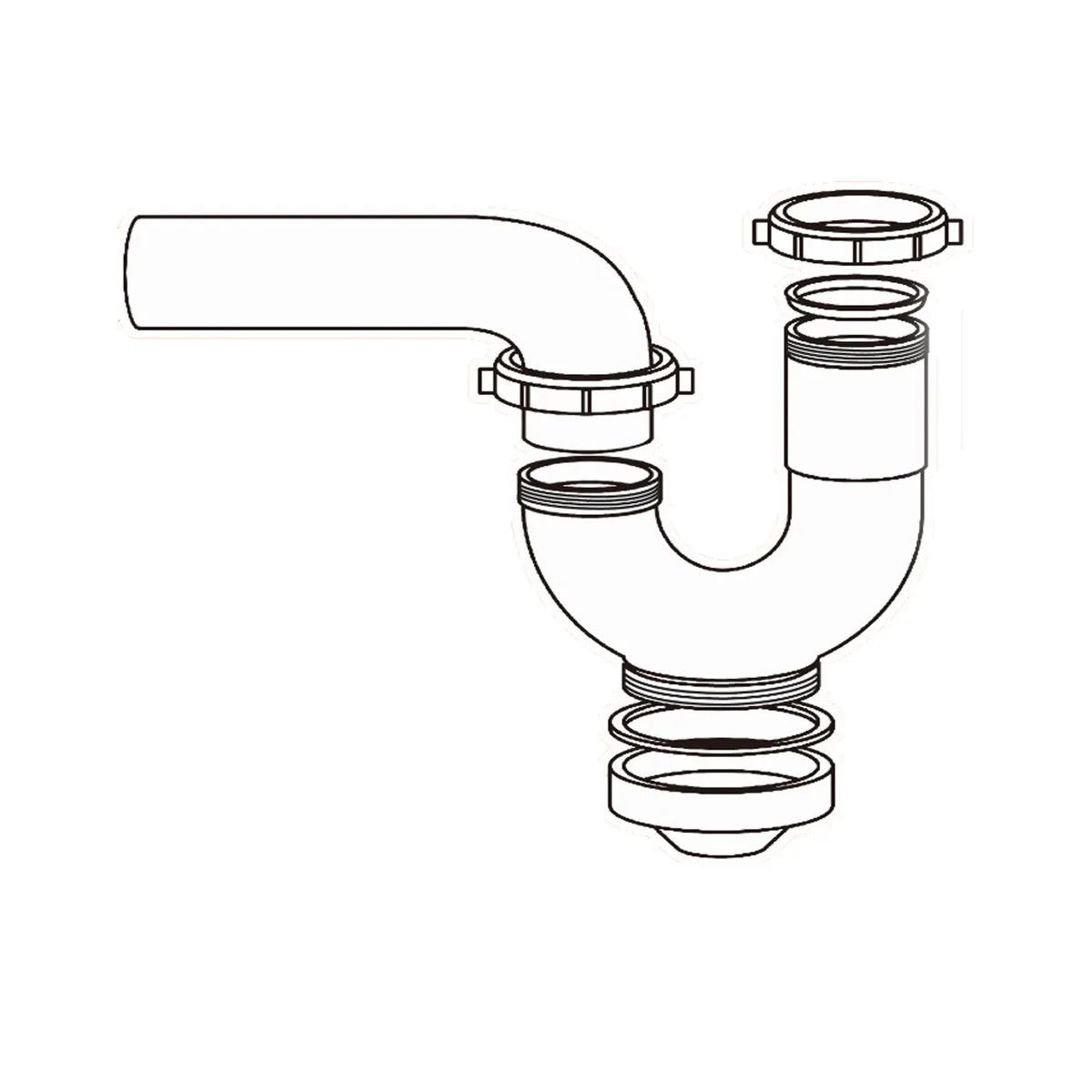 HUMBOLDT - Trampa Desmontable 1-1/4 " PVC