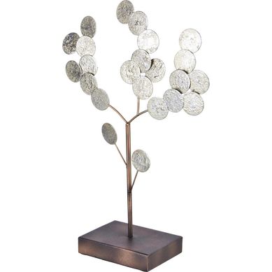 Figura Decorativa Arbol Acero Plateado 41cm