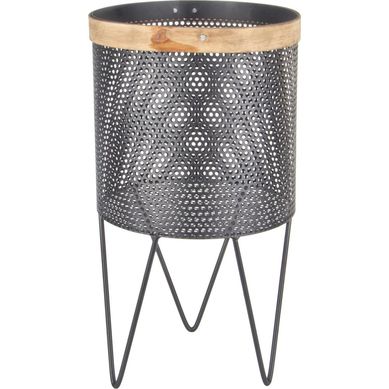 Porta Macetero Metal Negro/Dorado 46cm