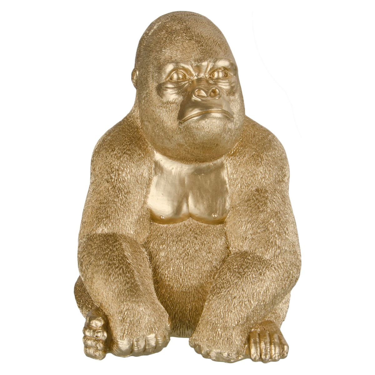 JUST HOME COLLECTION - Figura Decorativa Gorila Dorado 12cm