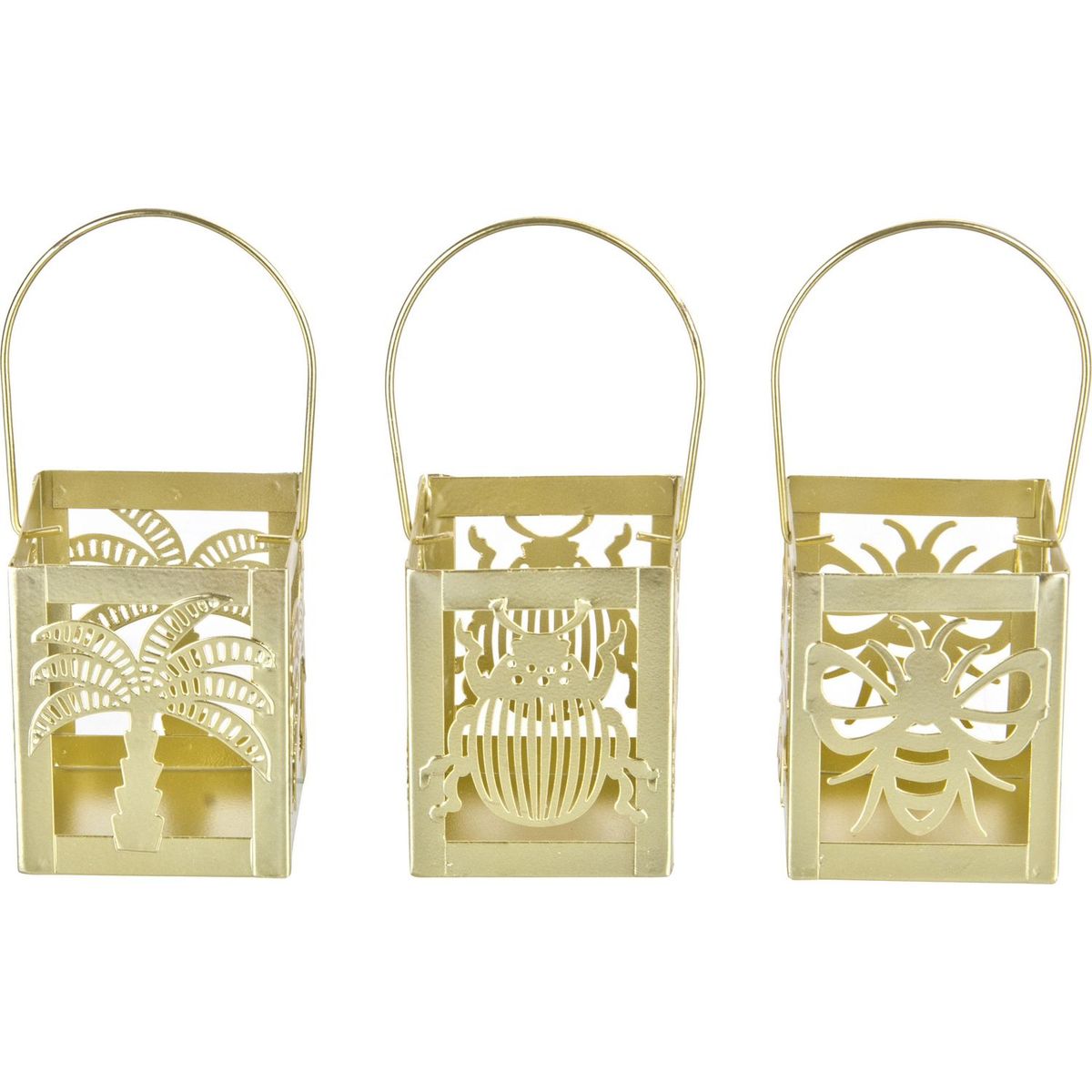 JUST HOME COLLECTION - Portavela Metálica Gold 8cm