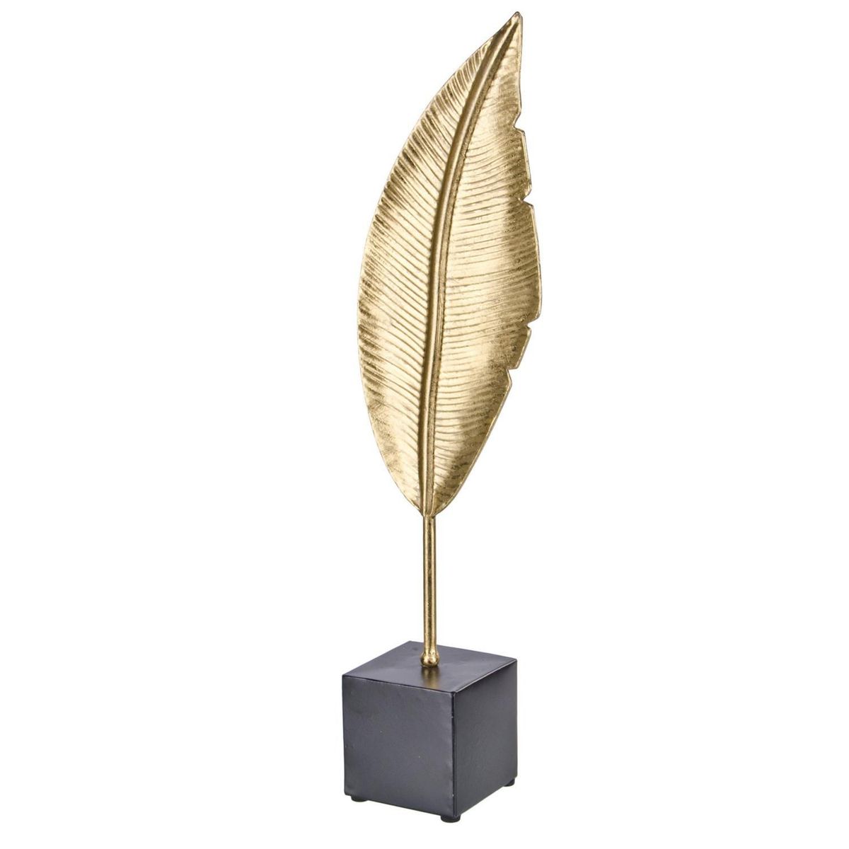 JUST HOME COLLECTION - Figura Decorativa Pluma Dorado 50cm