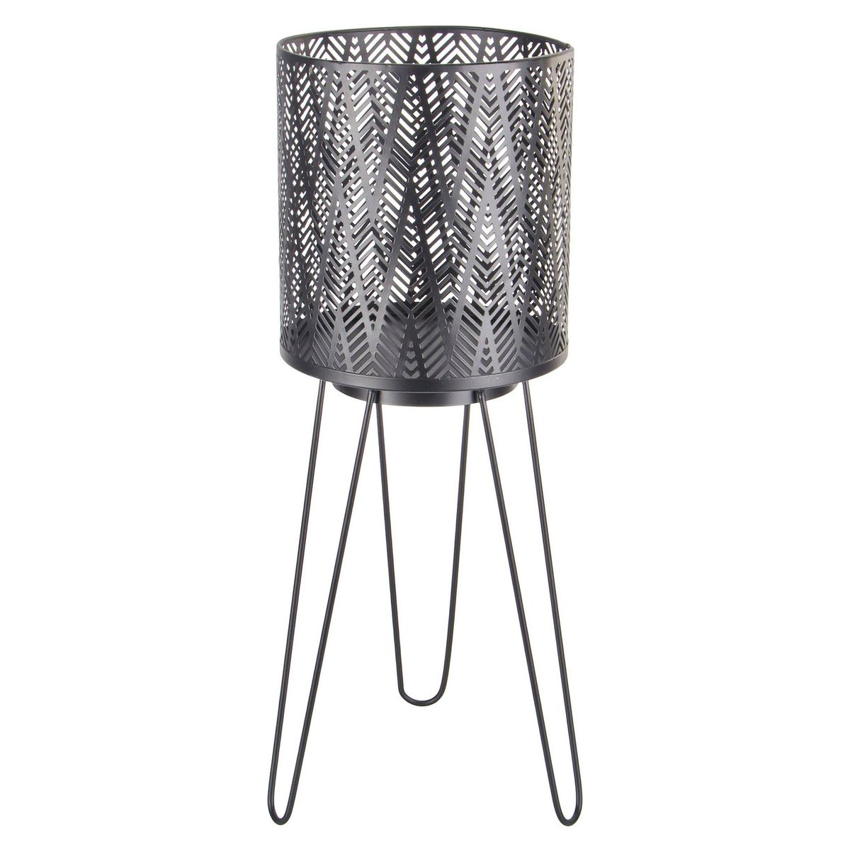 JUST HOME COLLECTION - Porta Macetero Negro 20x20x54cm