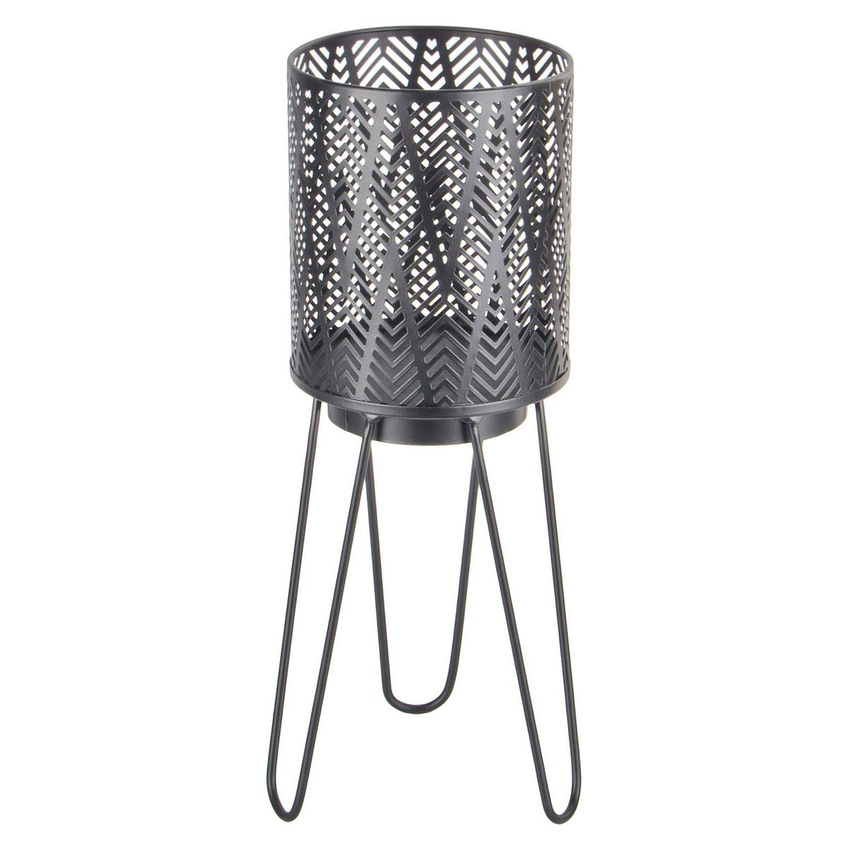 JUST HOME COLLECTION - Porta Macetero Negro 20x20x54cm