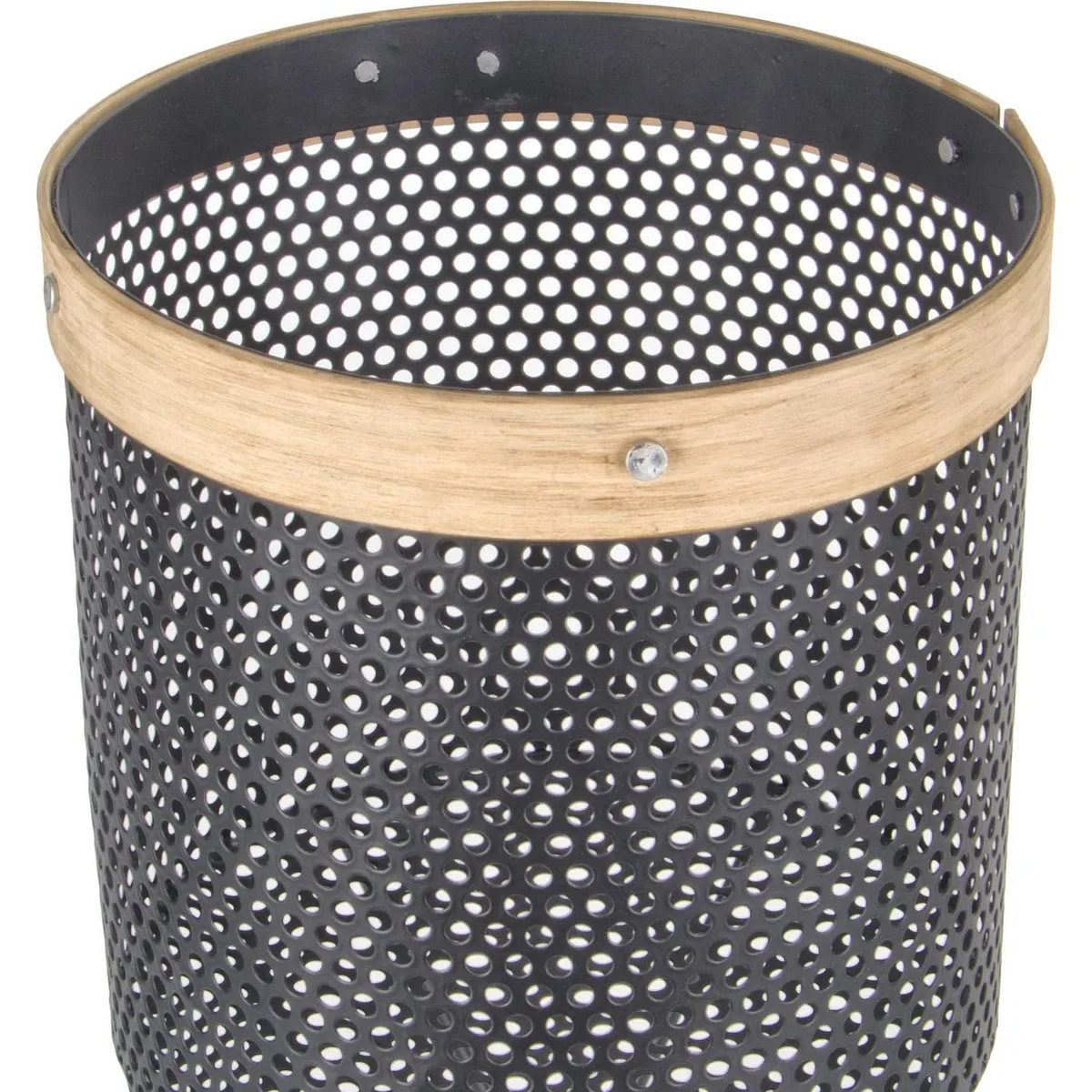 JUST HOME COLLECTION - Porta Macetero Acero Negro/Dorado 32 cm