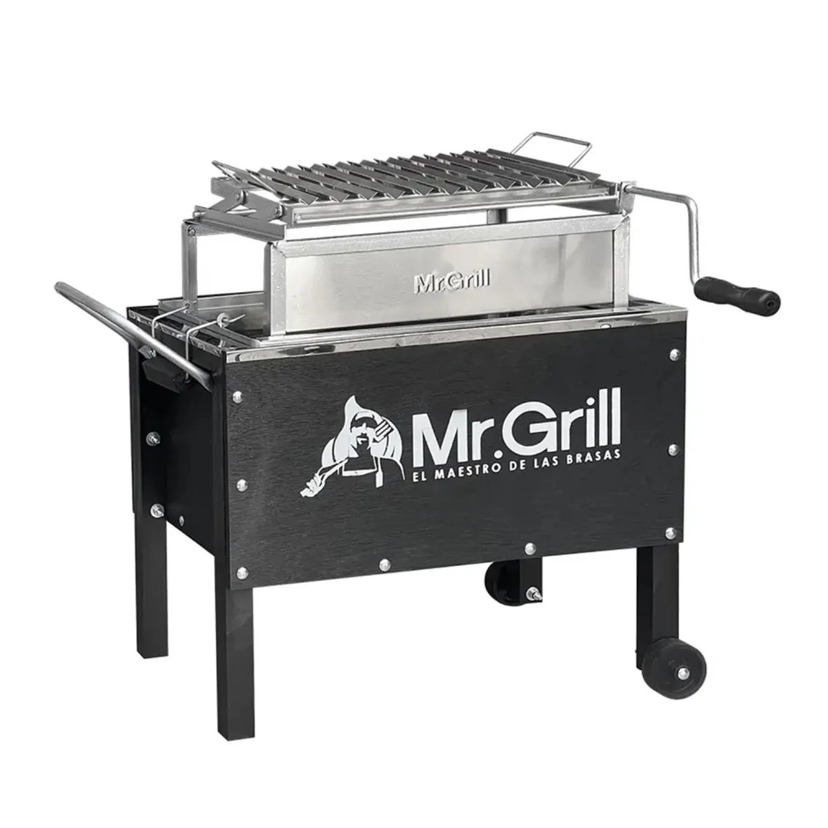 MR GRILL - Caja China Madera Pino/ Acero Galvanizado Mr Grill 33X56 Cm