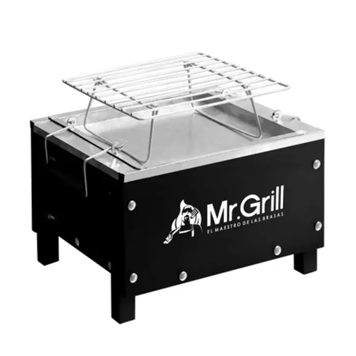MR GRILL - Caja China Madera Pino/ Acero Galvanizado Mr Grill 23X37 Cm