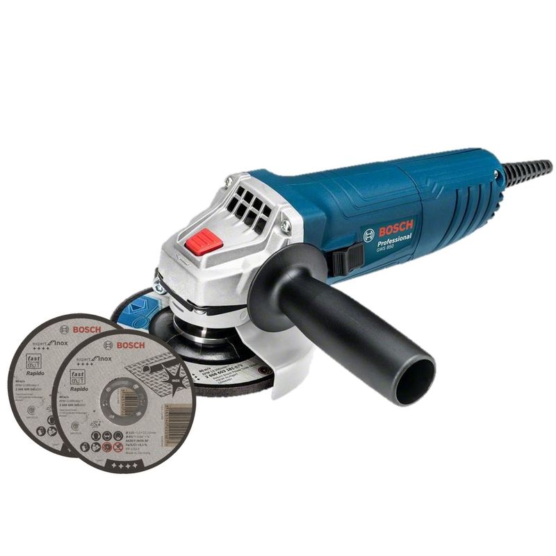 BOSCH - Amoladora Angular 4-1/2" 850W + 2 discos