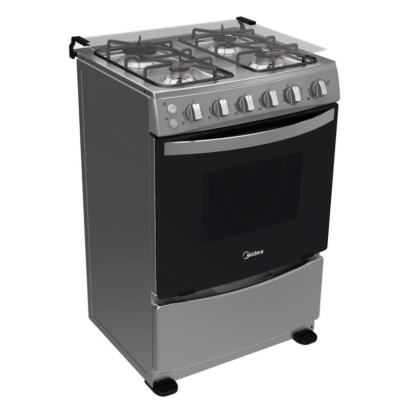 MIDEA - Cocina Midea a Gas 4 Hornillas MCGF24C6AGTCG Silver