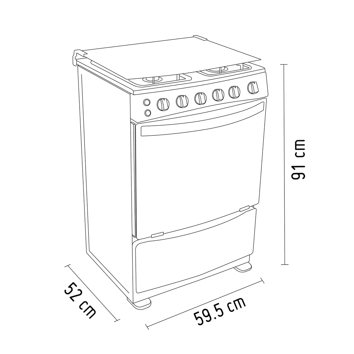 MIDEA - Cocina Midea a Gas 4 Hornillas MCGF24C6AGTCI Inox