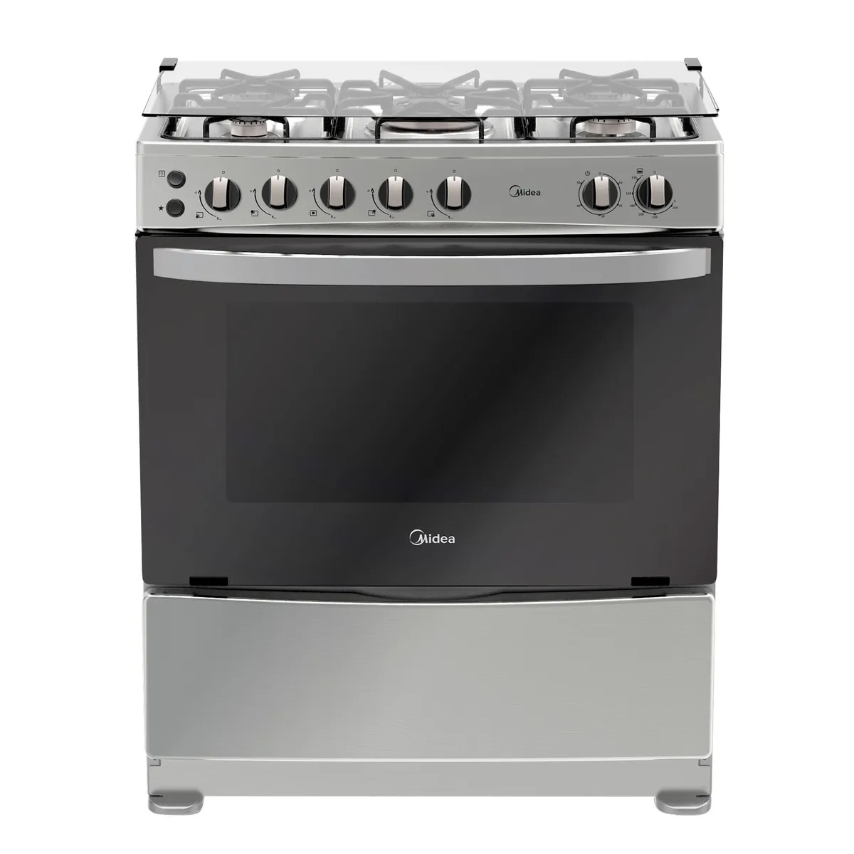 MIDEA - Cocina Midea a Gas 5 Hornillas MCGE30CT6GTCI Inox
