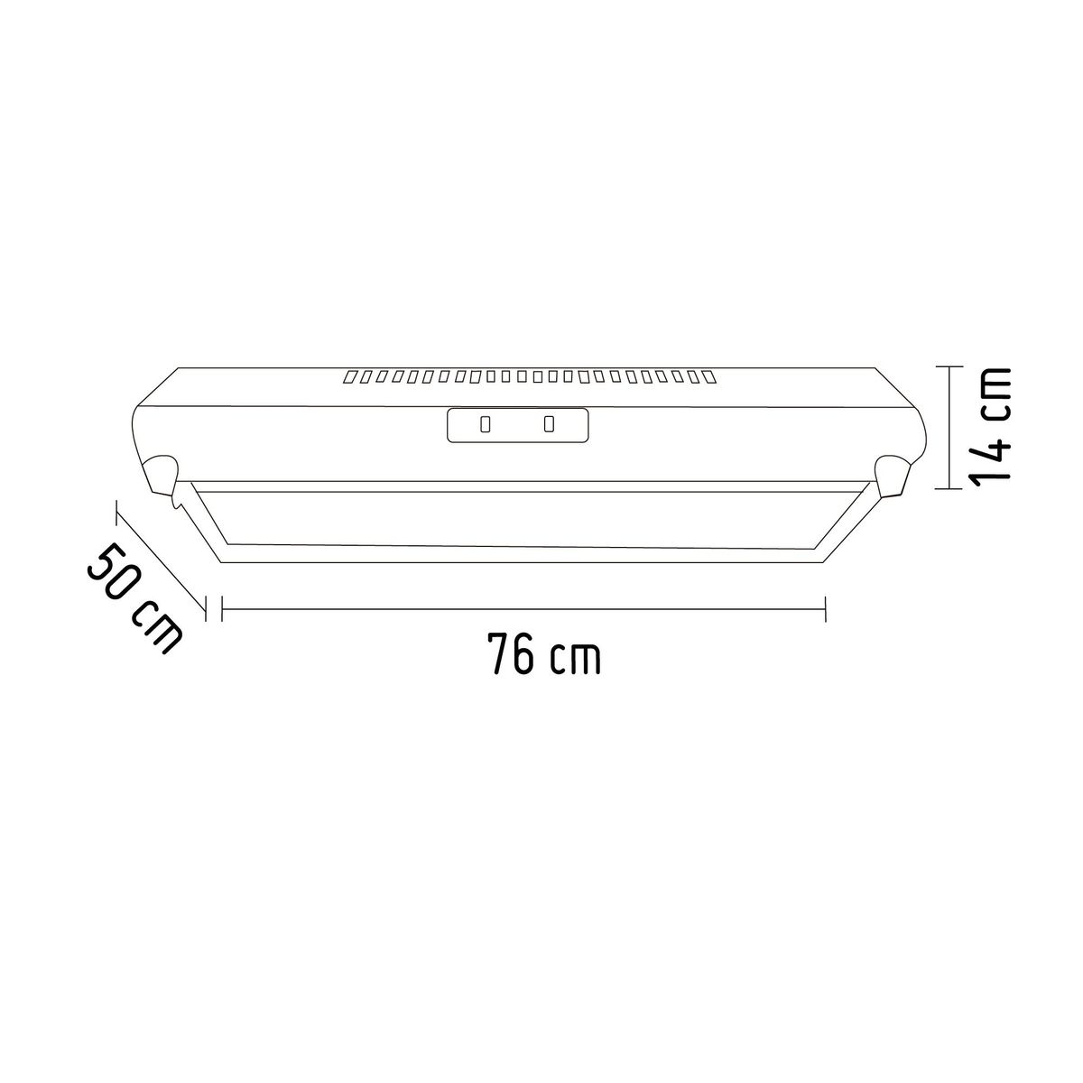 MIDEA - Campana 76cm MJUD30S6AS