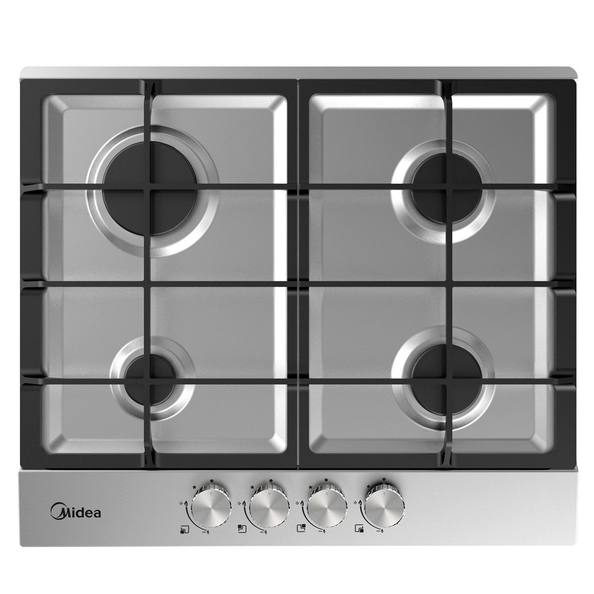 MIDEA - Cocina Empotrable Midea a Gas 4 Hornillas MTGB24R6FAS Inox