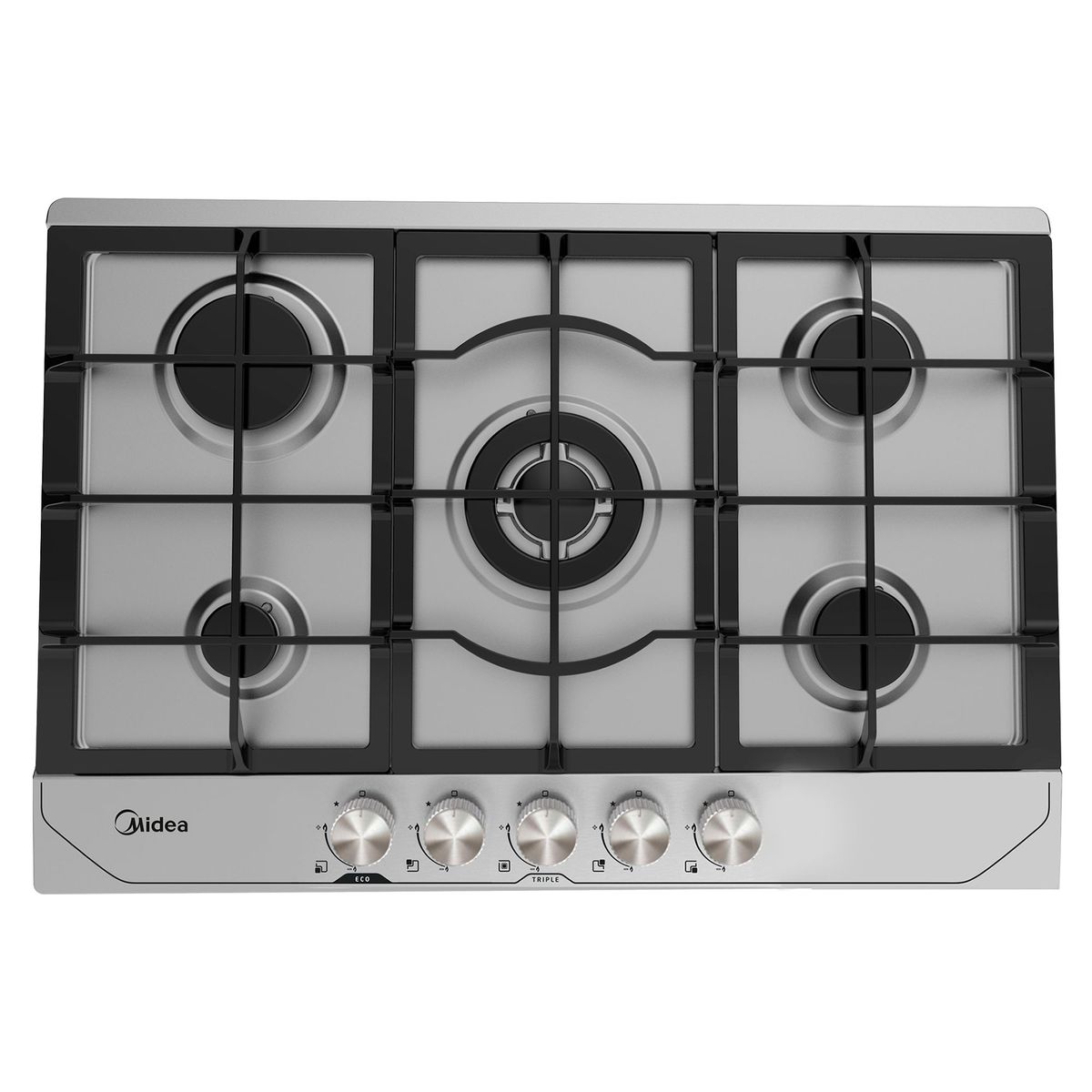 MIDEA - Cocina Empotrable Midea a Gas 5 Hornillas MTGB30T6AAS Inox