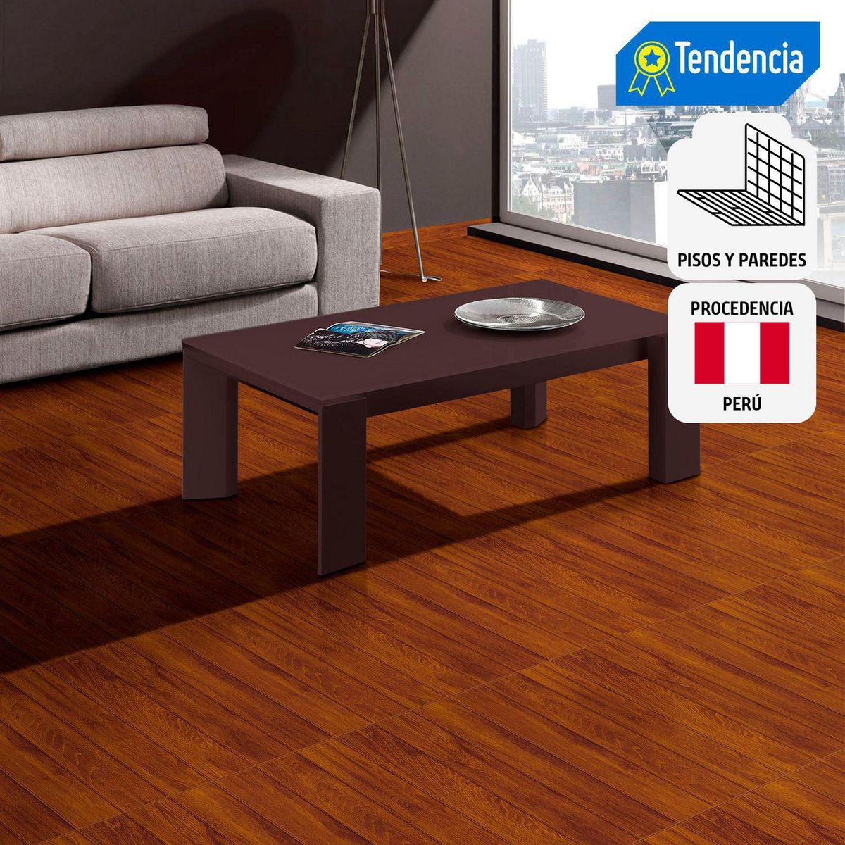 SAN LORENZO - Cerámica Caramelo 31x61 Maderadas Mate 1.44 m2