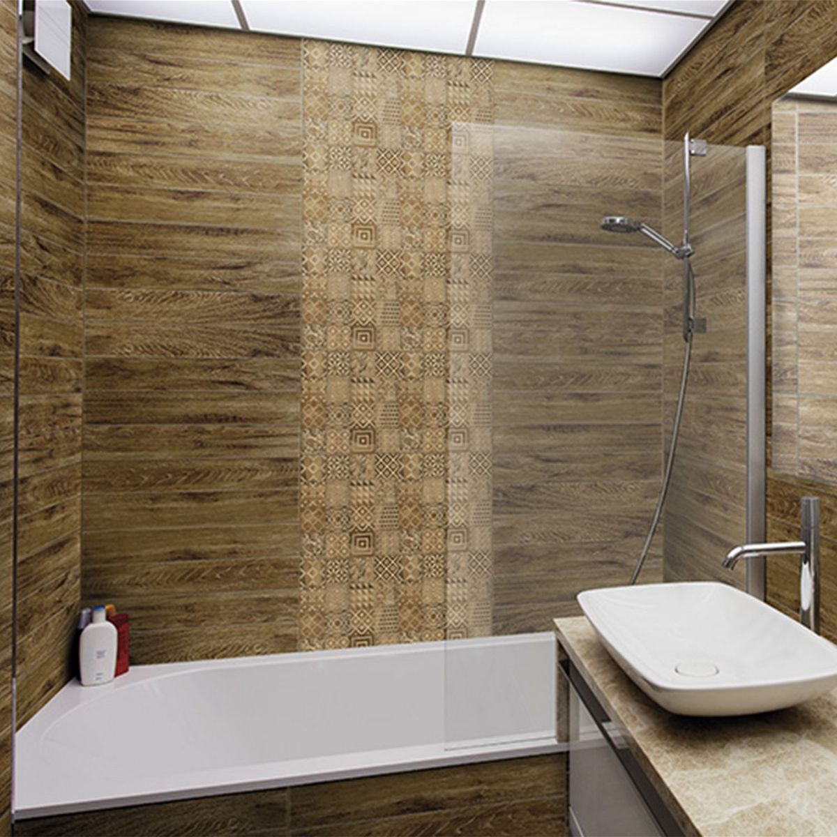 SAN LORENZO - Cerámica Marrón 31x61 Maderadas Mate 1.44 m2