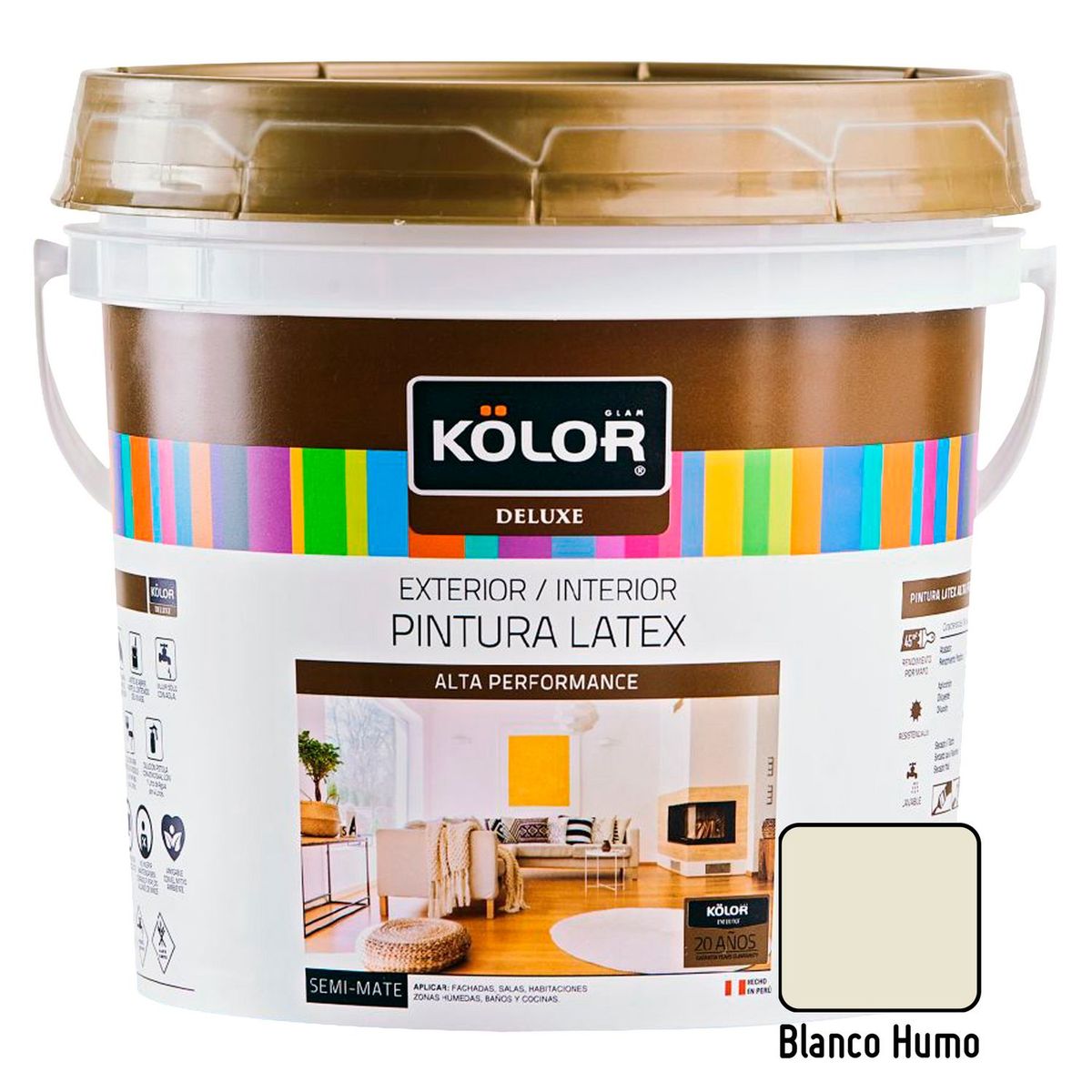 CERESITA - Pintura Látex Deluxe 4L Blanco Humo