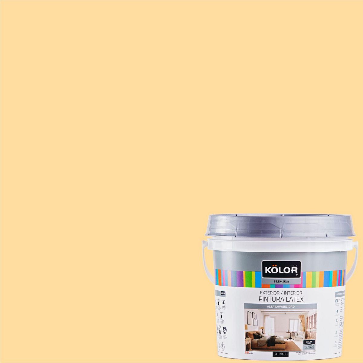 KOLOR - Pintura Látex Premium Satinado Crema 4L