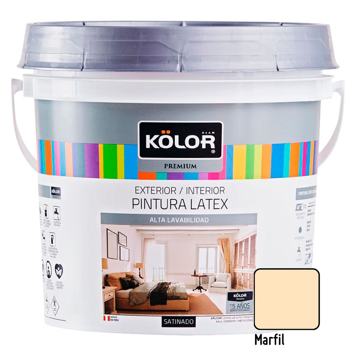 CERESITA - Pintura Kolor Satinado Marfil 4L