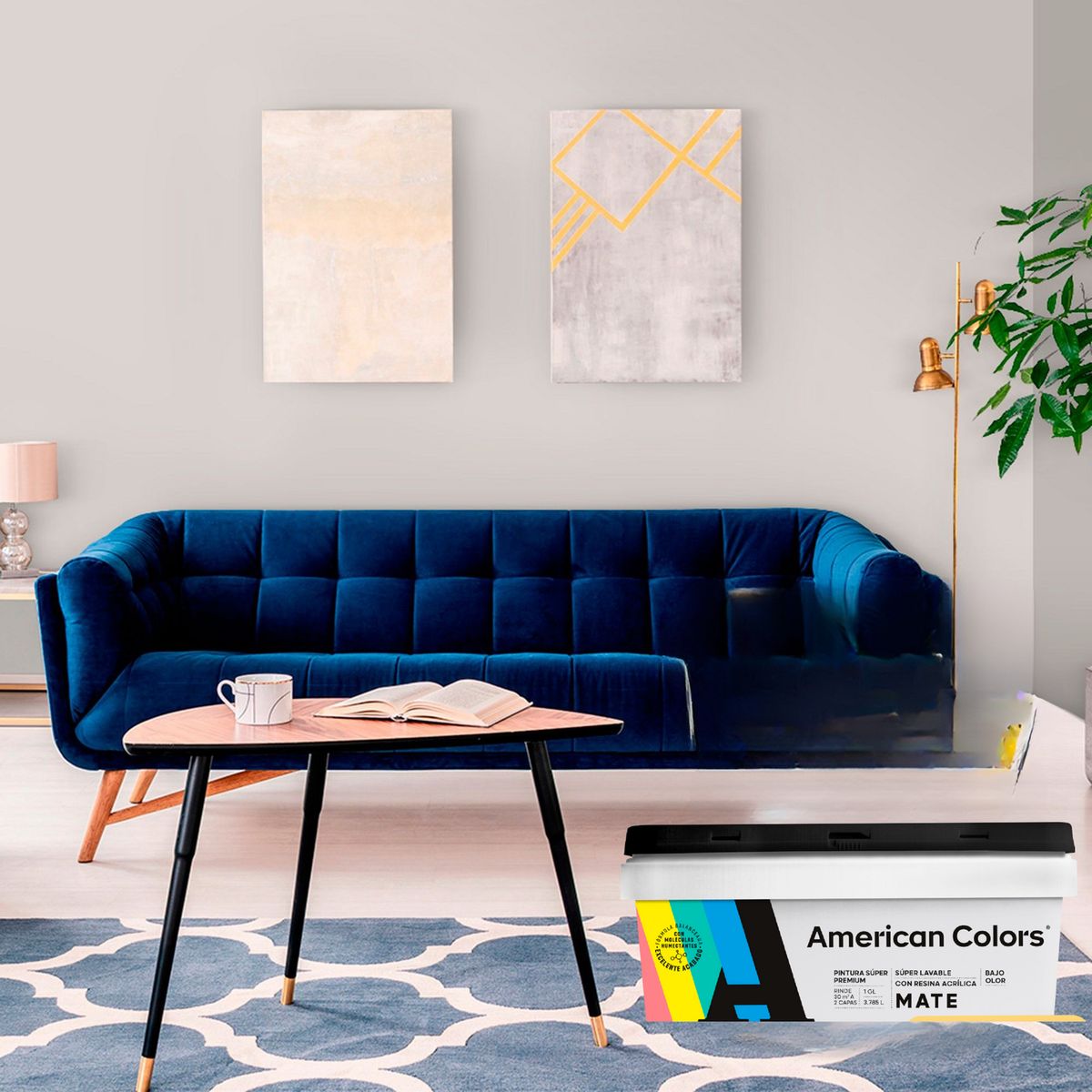 AMERICAN COLORS - Pintura American Latex Mate Melon 1GL