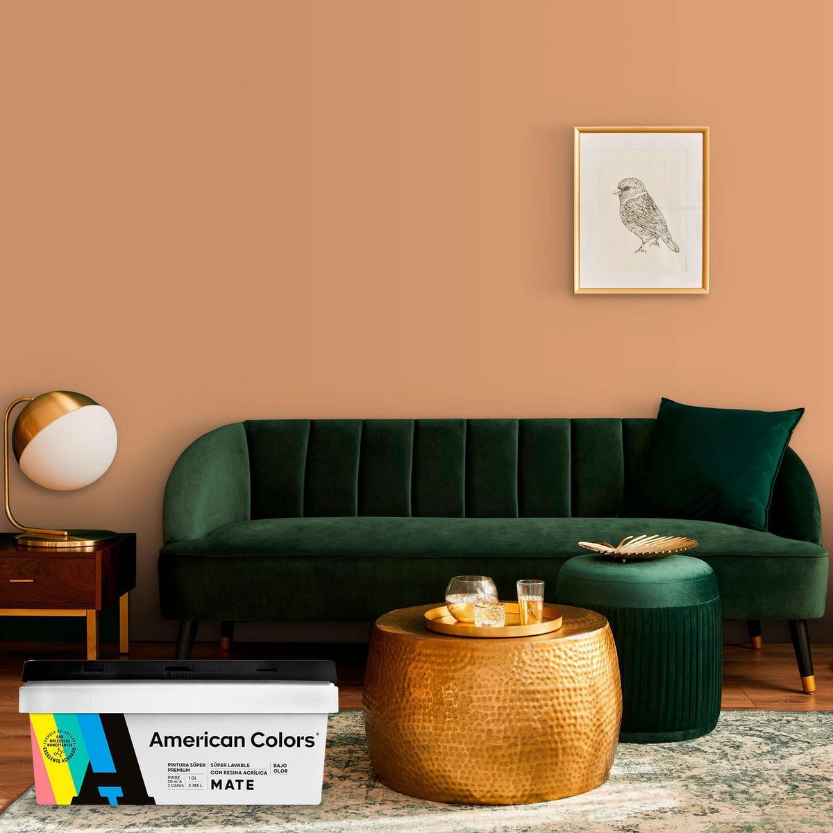 AMERICAN COLORS - Pintura American Latex Mate Tabaco 1GL