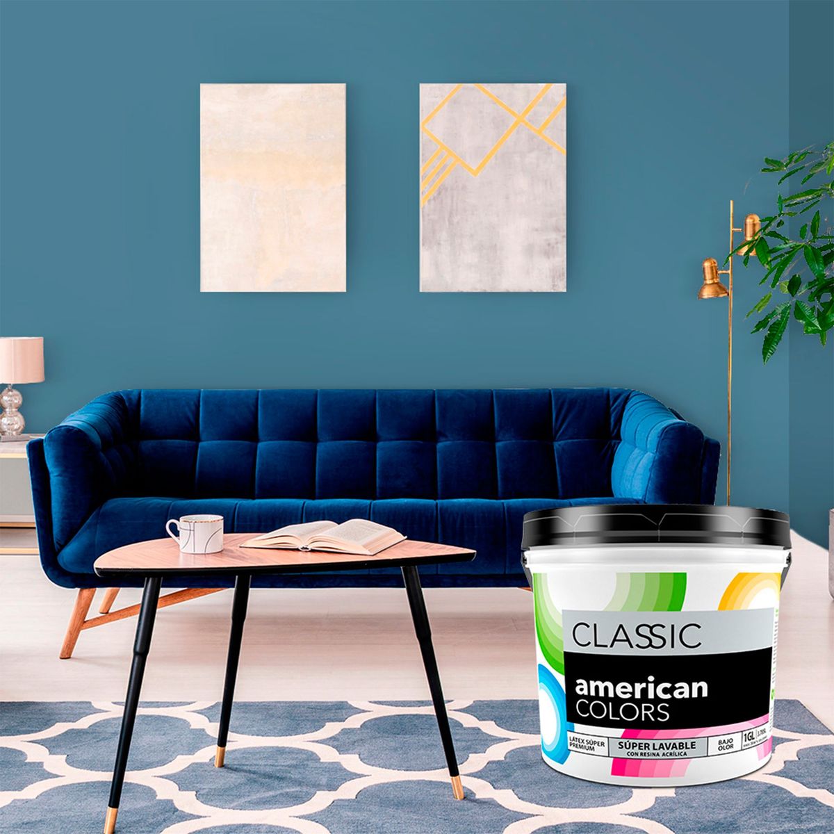 AMERICAN COLORS - Pintura American Colors Azul Metalico 1GL