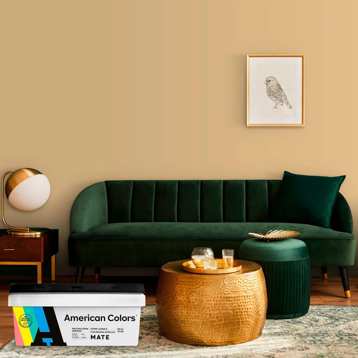 AMERICAN COLORS - Pintura American Latex Mate Arena 1GL