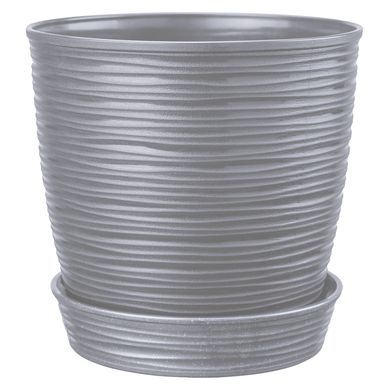 Maceta Redonda Piedra Gris 21x20x