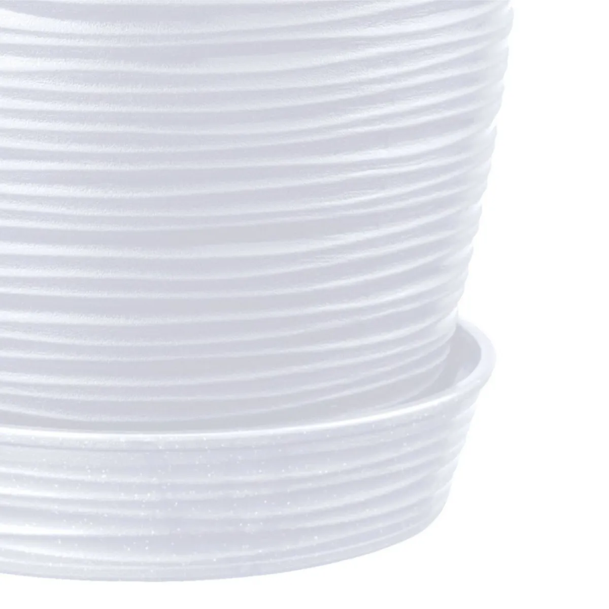 REYPLAST - Maceta Redonda Piedra Blanco 13x14x