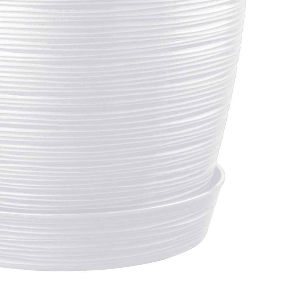 REYPLAST - Maceta Redonda Piedra Blanco 31x35x