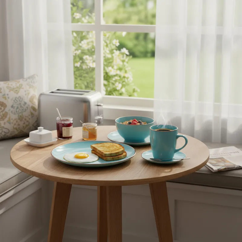 JUST HOME COLLECTION - Juego de vajilla Cerámica Turquesa 30 Piezas