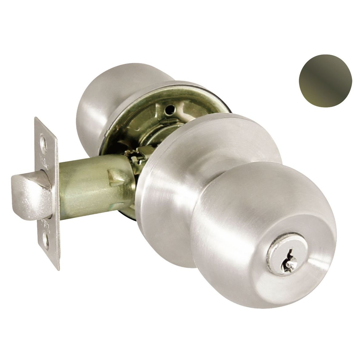 YALE - Cerradura de Pomo Dormitorio Carolina Roseta Niquel Oscurecido