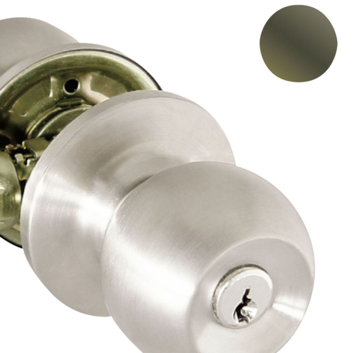 YALE - Cerradura de Pomo Dormitorio Carolina Roseta Niquel Oscurecido