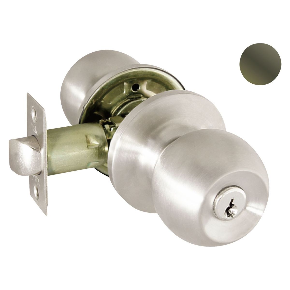 YALE - Cerradura de Pomo Principal Carolina Roseta Niquel Oscurecido