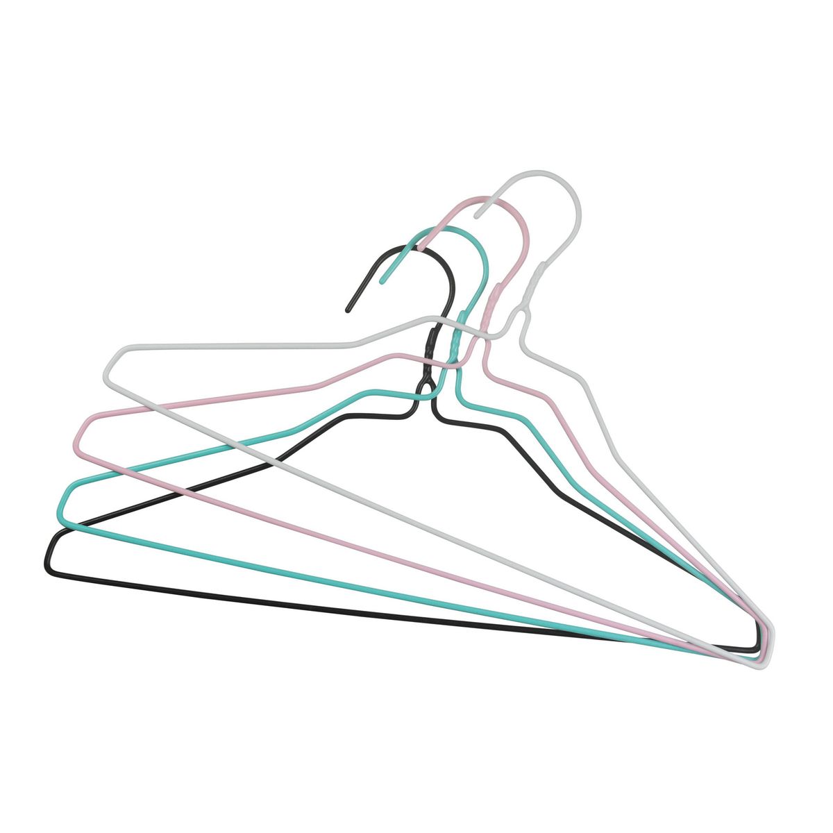 CASA BONITA - Set 10 Colgadores de Ropa de Metal Multicolor