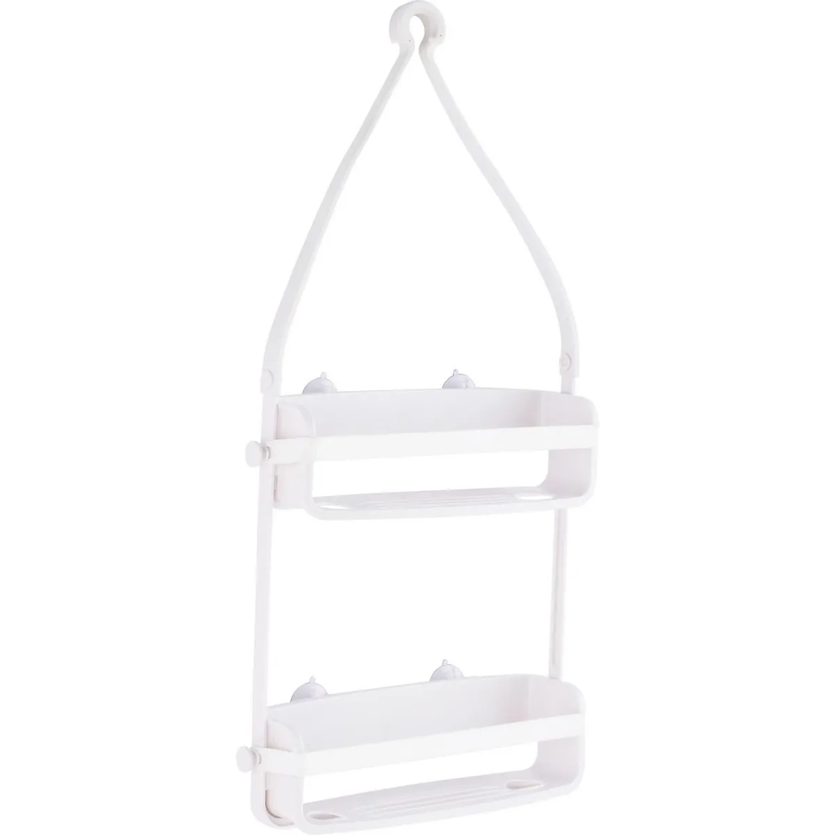 UMBRA - Organizador de Baño de Succión 2 Repisas Blanco