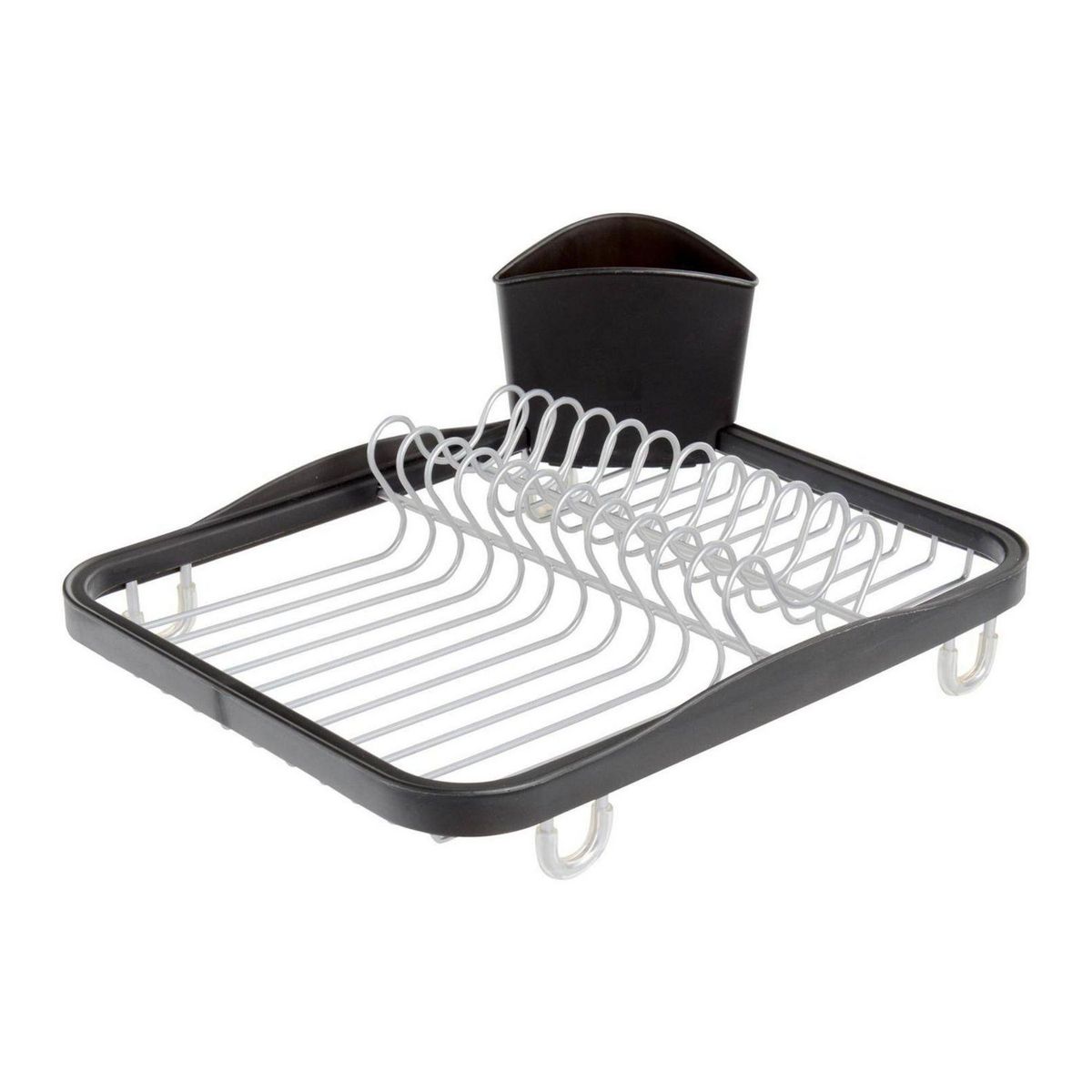 UMBRA - Escurridor de Platos con Portacubiertos Negro